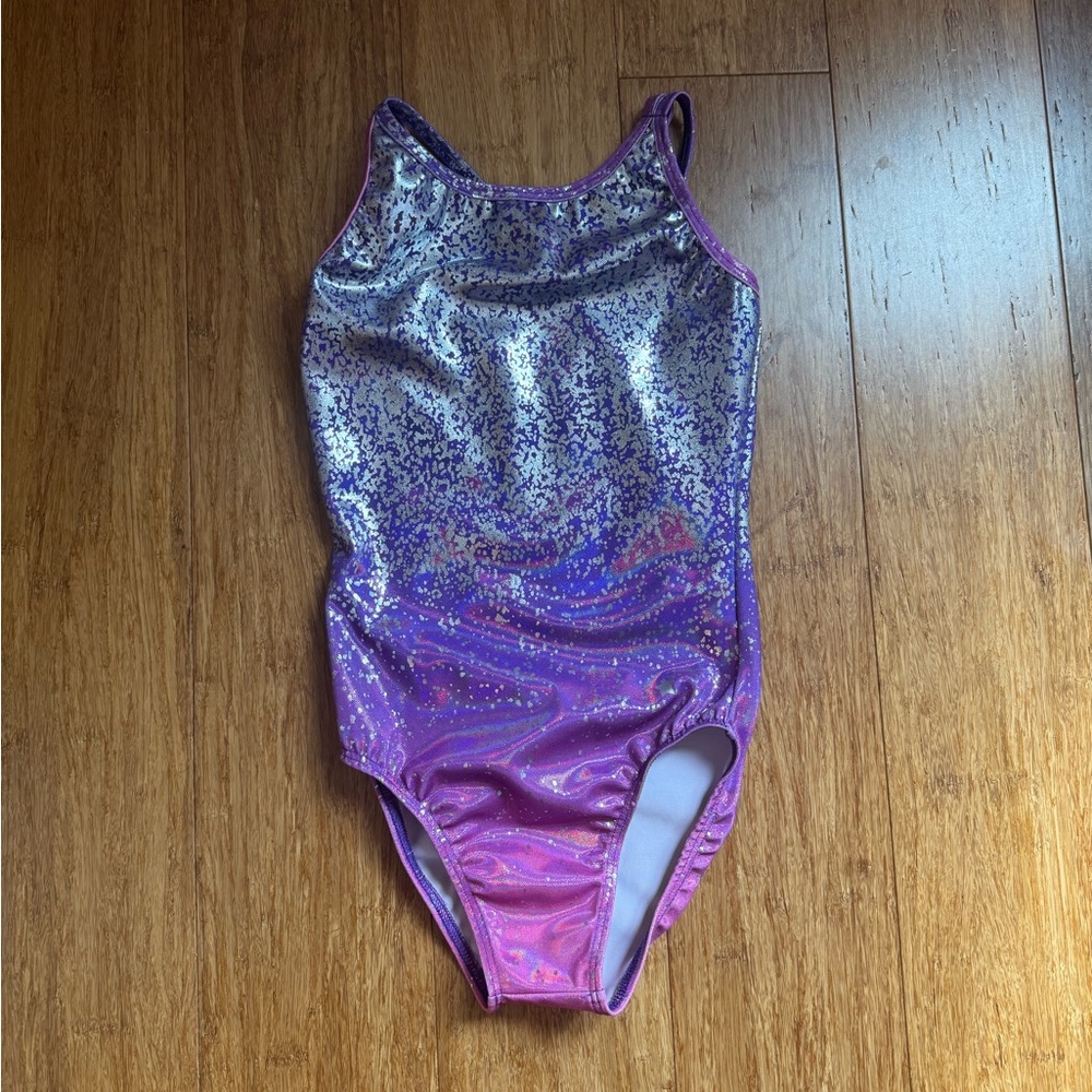 Purple and Silver Leotard size medium